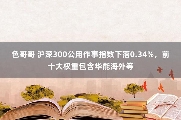 色哥哥 沪深300公用作事指数下落0.34%，前十大权重包含华能海外等