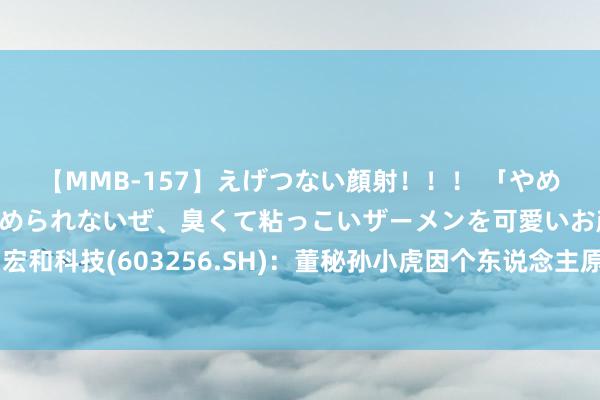 【MMB-157】えげつない顔射！！！ 「やめて！」と言われたってやめられないぜ、臭くて粘っこいザーメンを可愛いお顔にぶっかけろ！ 宏和科技(603256.SH)：董秘孙小虎因个东说念主原因离职，财务认真东说念主黄郁佳代行职责