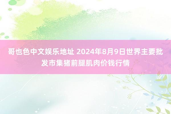 哥也色中文娱乐地址 2024年8月9日世界主要批发市集猪前腿肌肉价钱行情