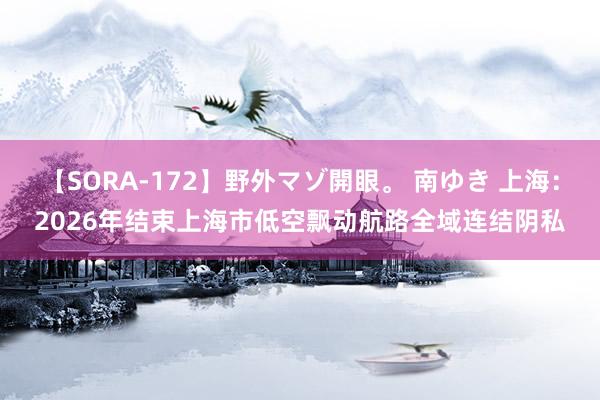 【SORA-172】野外マゾ開眼。 南ゆき 上海：2026年结束上海市低空飘动航路全域连结阴私