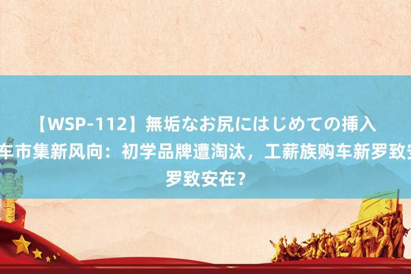 【WSP-112】無垢なお尻にはじめての挿入 二手车市集新风向：初学品牌遭淘汰，工薪族购车新罗致安在？