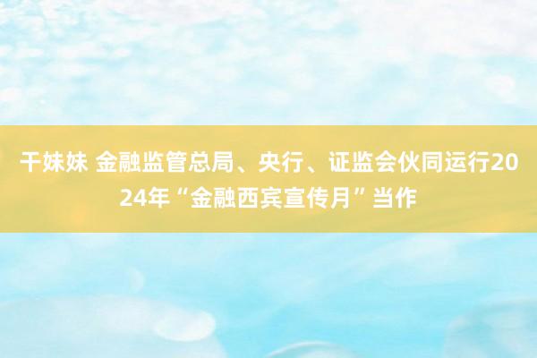 干妹妹 金融监管总局、央行、证监会伙同运行2024年“金融西宾宣传月”当作