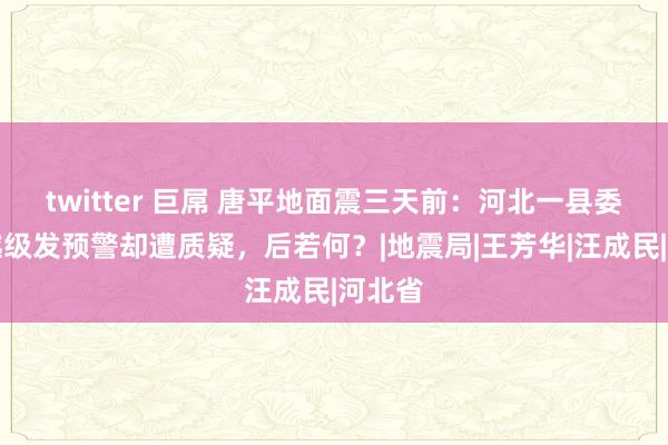 twitter 巨屌 唐平地面震三天前：河北一县委文书越级发预警却遭质疑，后若何？|地震局|王芳华|汪成民|河北省