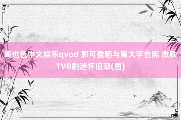 哥也色中文娱乐qvod 郭可盈晒与陶大宇合照 激励TVB剧迷怀旧潮(图)